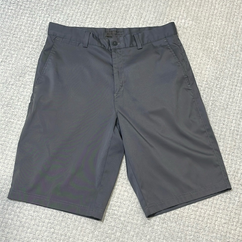 Mens Nike Dri-Fit Standard Fit Golf Shorts Gray Grey Size 30/Medium